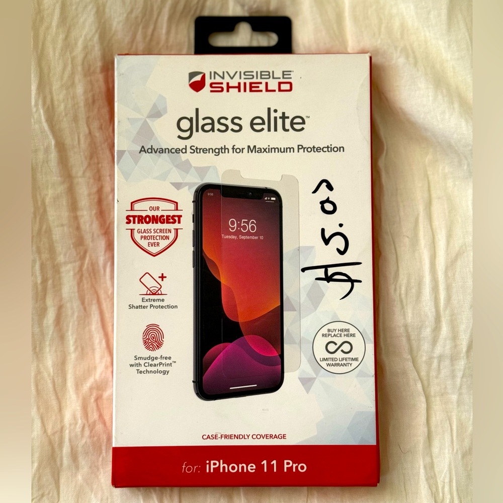 iPhone 11 Pro Zagg Invisible Shield Glass Elite Glass Screen Protector